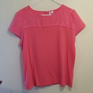 3/$10 Pink Top by Elle Size XL